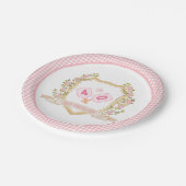 Preppy Pickle Ball Custom Geburtstag Jahr Pappteller (Schrägansicht)