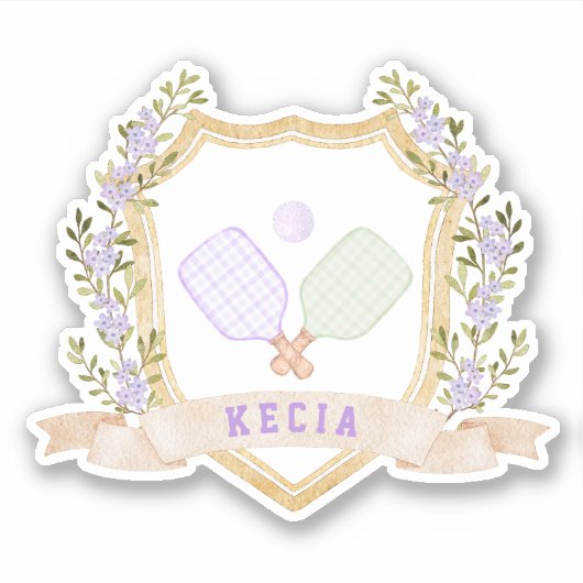 Preppy-Pickleball Aufkleber (Vorderseite)