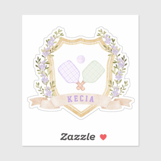 Preppy-Pickleball Aufkleber (Blatt)