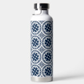 Preppy Pickleball Damask - Navy Dink Motif Trinkflasche (Rechts)