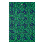Preppy-Pickleball-Damask – Navy & Grün Dink Mini Klemmbrett (Rückseite)