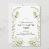 Preppy Pickleball Garden Bachelorette Party Einladung (Vorderseite)