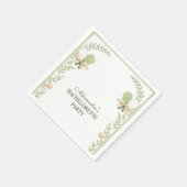 Preppy Pickleball Garden Bachelorette Party Serviette (Ecke)