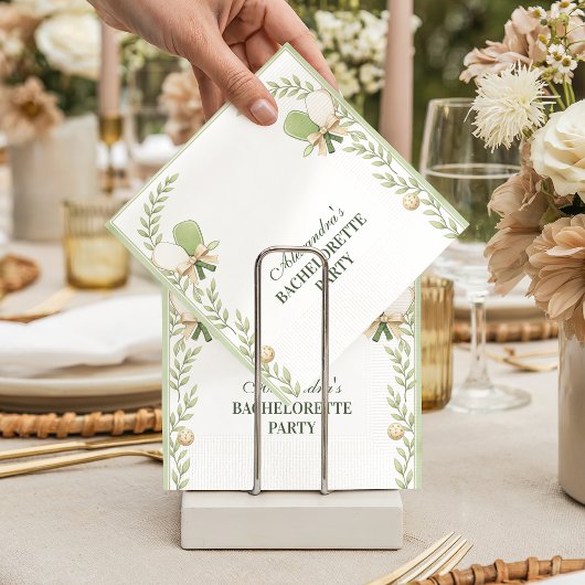 Preppy Pickleball Garden Bachelorette Party Serviette
