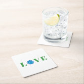 Preppy-Pickleball-Liebe Rechteckiger Pappuntersetzer (Vor Ort)