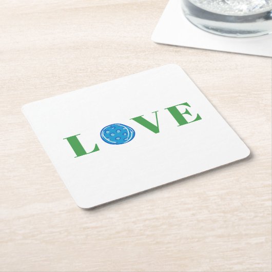 Preppy-Pickleball-Liebe Rechteckiger Pappuntersetzer (angewinkelt)