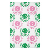 Preppy-Pickleball-Lorbeerkranz - Rosa & Grün Mini Klemmbrett (Rückseite)