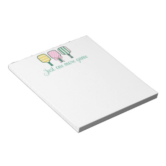Preppy-Pickleball-Notepad-Geschenk Notizblock (angewinkelt)