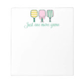 Preppy-Pickleball-Notepad-Geschenk Notizblock (Vorderseite)