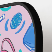 Preppy Pickleball Paddle and Balls Pink (Linke Seite)