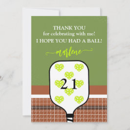 Preppy Pickleball Paddle Foto Dink Birthday Party Dankeskarte