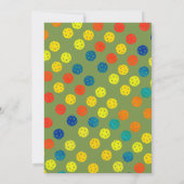 Preppy Pickleball Paddle Foto Dink Birthday Party Einladung (Rückseite)