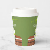 Preppy Pickleball Paddle Foto Dink Birthday Party Pappbecher (Links)