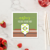 Preppy Pickleball Paddle Foto Dink Birthday Party Serviette (Beispiel)