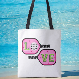 Preppy Pickleball Paddle Liebe Blume Tasche