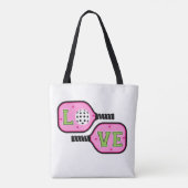 Preppy Pickleball Paddle Liebe Blume Tasche (Rückseite)
