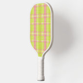 Preppy Pickleball Paddle Pink & Green Kariert (Links)