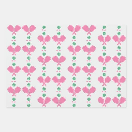 Preppy Pickleball Paper Geschenkpapier Set (Vorderseite)