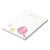 Preppy Pickleball Personalisiert Notepad Notizblock (Rotiert)