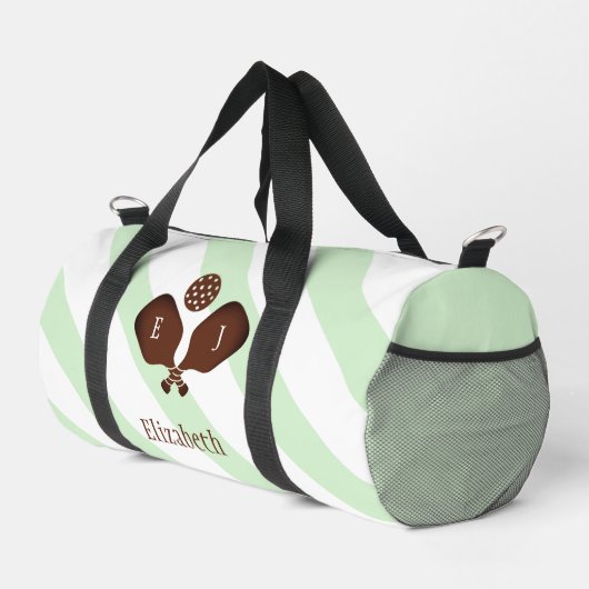 Preppy Pickleball Stripes Duffle Bag (Rechte Ecke)