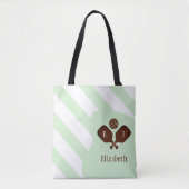 Preppy Pickleball Stripes Tasche (Vorderseite)