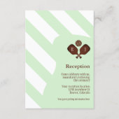 Preppy Pickleball Stripes Wedding Reception Begleitkarte (Vorderseite)