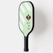 Preppy Pickleball Stripes Wedding Schläger (Links)