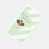 Preppy Pickleball Stripes Wedding Serviette (Ecke)