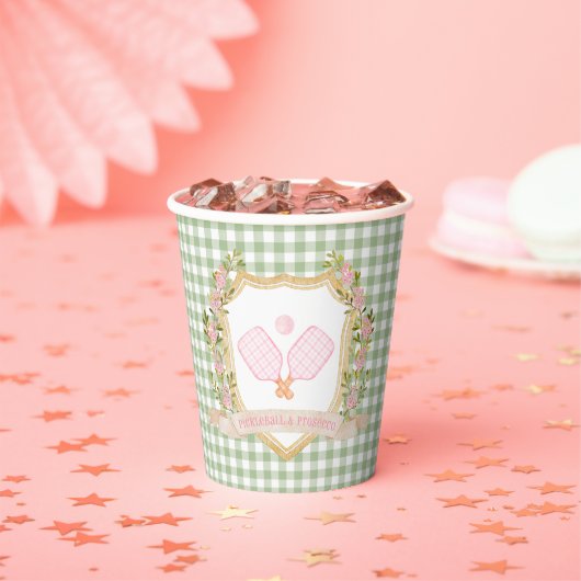 Preppy Pickleball und Prosecco Pappbecher (Insitu)