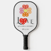Preppy Pickleball Verlobung Wedding Brautparty Schläger (Vorderseite)