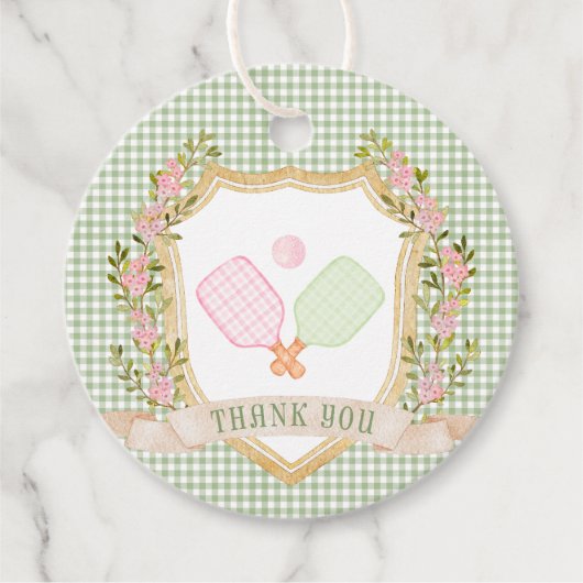 Preppy Pickleball Vielen Dank Geschenkanhänger (Vorderseite)