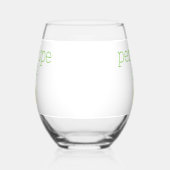 Preppy Pineaapsstars Green Yellow Personalisiert Weinglas Ohne Stiel (Links)