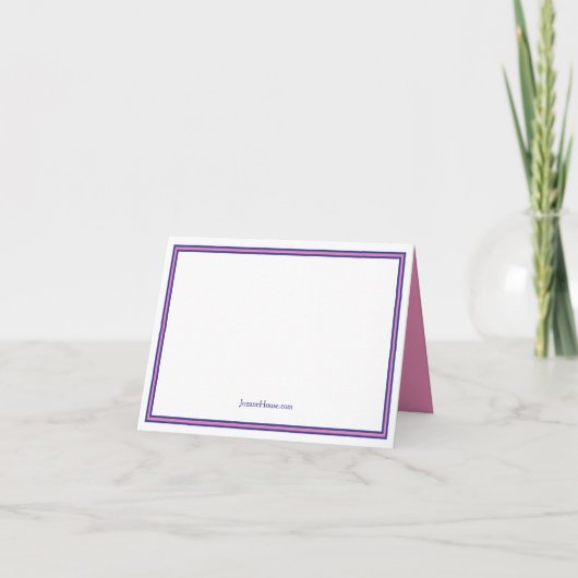 Preppy Pink and Navy Blue Simple Monogram (Rückseite)