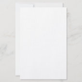 Preppy Pink and Navy Blue Simple Monogram Briefpapier (Rückseite)