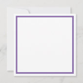 Preppy Pink and Navy Blue Simple Monogram Mitteilungskarte (Rückseite)