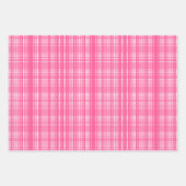 Preppy Pink Ästhetik Kariertes Cross Stitch Muster Geschenkpapier Set (Vorderseite 3)