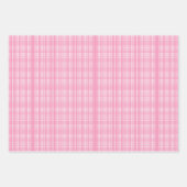 Preppy Pink Ästhetik Kariertes Cross Stitch Muster Geschenkpapier Set (Vorderseite 2)