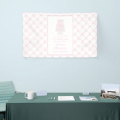Preppy Pink Birthday Cake Erster Geburtstag Banner (Messeveranstaltung)