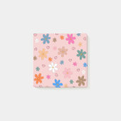 Preppy Pink Blume Herz Y2K Muster Post-it Klebezettel (Vorderseite)