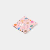 Preppy Pink Blume Herz Y2K Muster Post-it Klebezettel (angewinkelt)