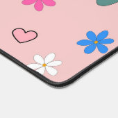 Preppy Pink Blume Herz Y2K Muster Schreibtischunterlage (Ecke)