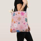 Preppy Pink Blume Herz Y2K Muster Tasche (Von Nahem)