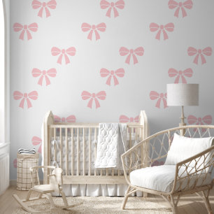 Preppy Pink Bow Baby Girl Kids Tapete