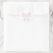 Preppy Pink Bow Grandmillennial erster Geburtstag Runder Aufkleber (Tasche)