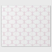 Preppy Pink Bow Grandmillennial Style Geschenkpapier (Flach)