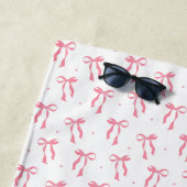 Preppy Pink Bow Trendy Summer Strandtuch (Beispiel)