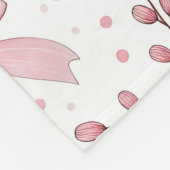Preppy Pink Bow und Blume Fleecedecke (Ecke)