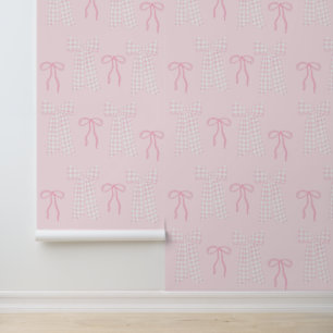 Preppy Pink Bows Coquette Pink Kinderzimmer Wallpa Tapete