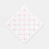 Preppy Pink Bows Trellis Erster Geburtstag Ribbone Serviette (Ecke)
