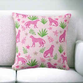 Preppy Pink Cheetah Kissen